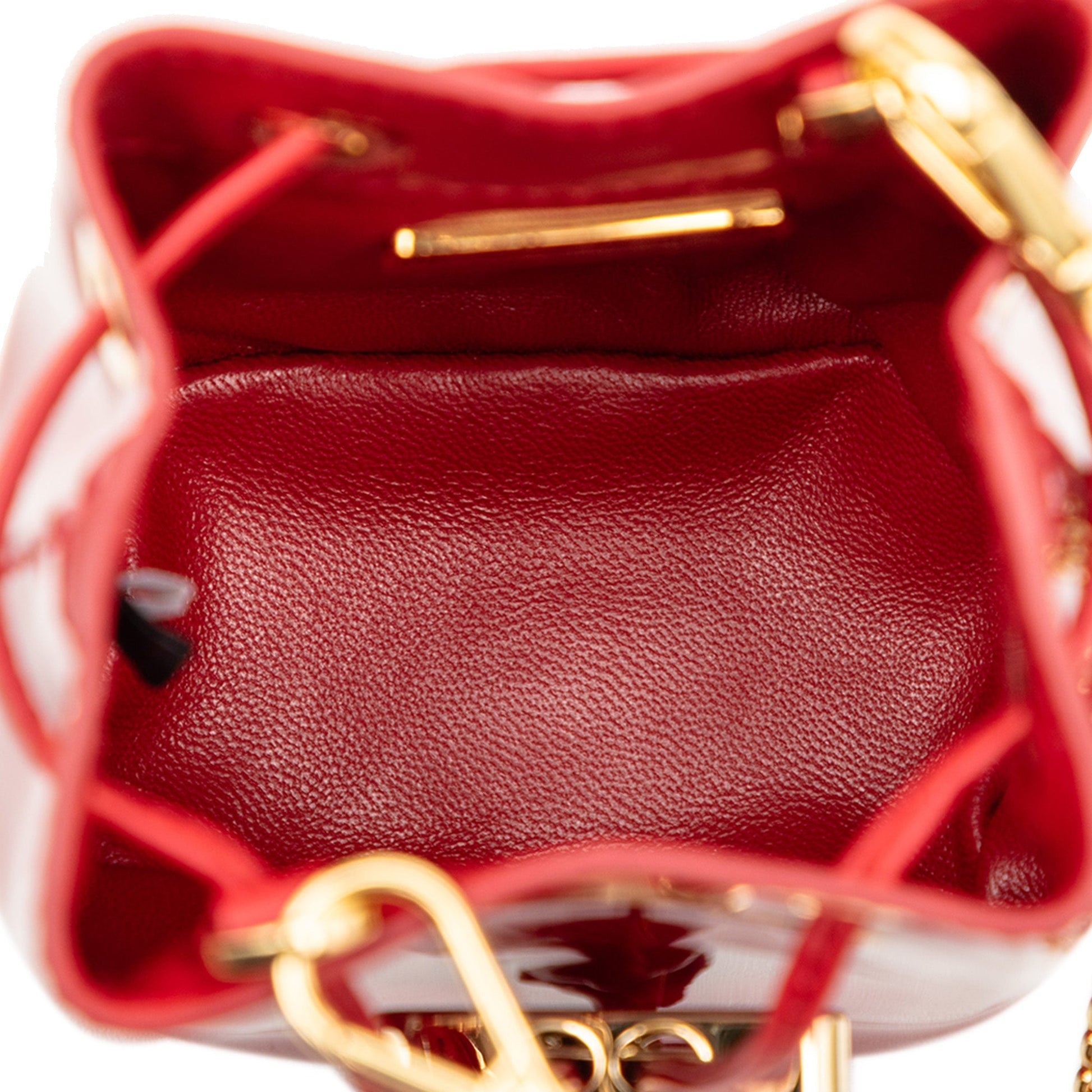 Prada Mini Patent Drawstring Pouch