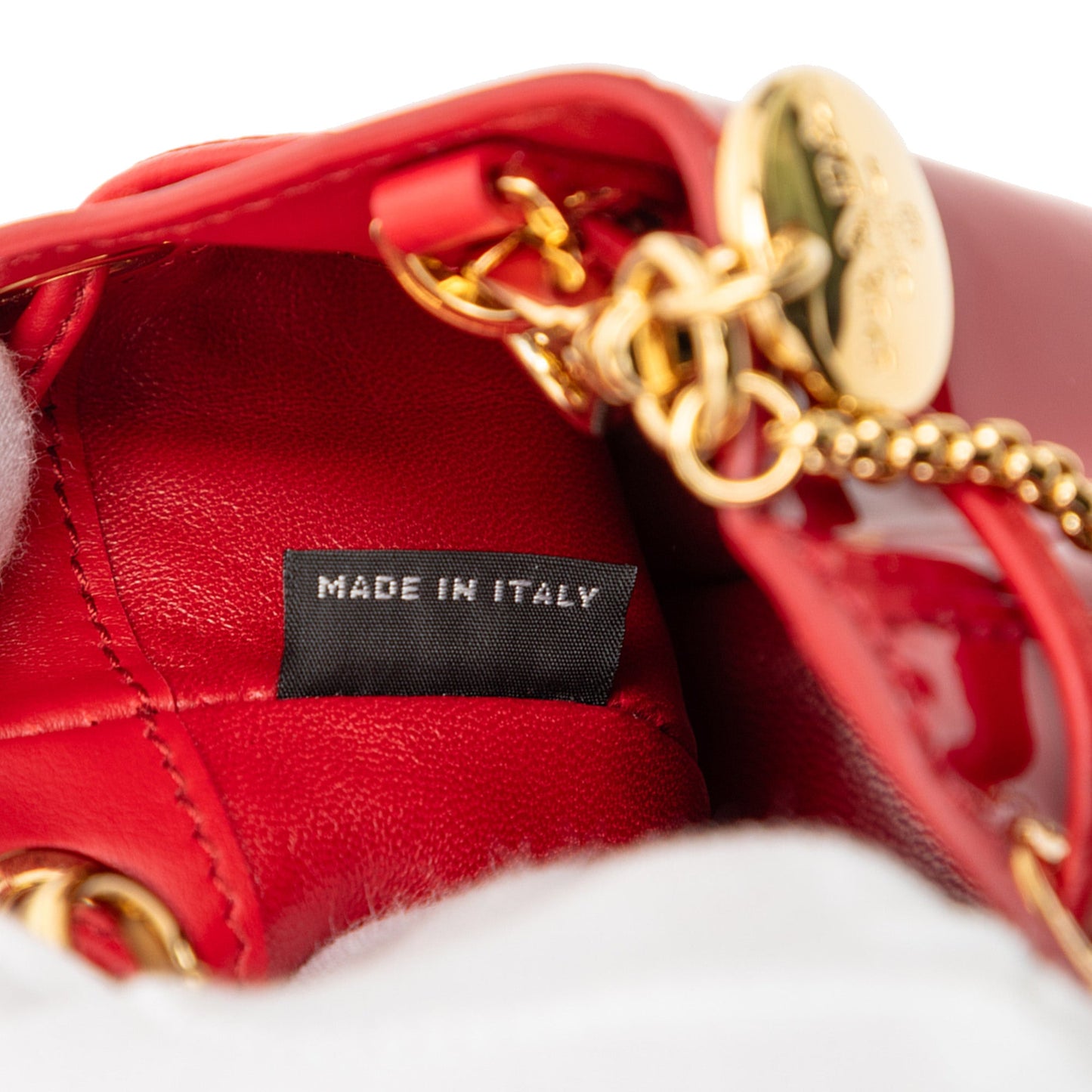 Prada Mini Patent Drawstring Pouch