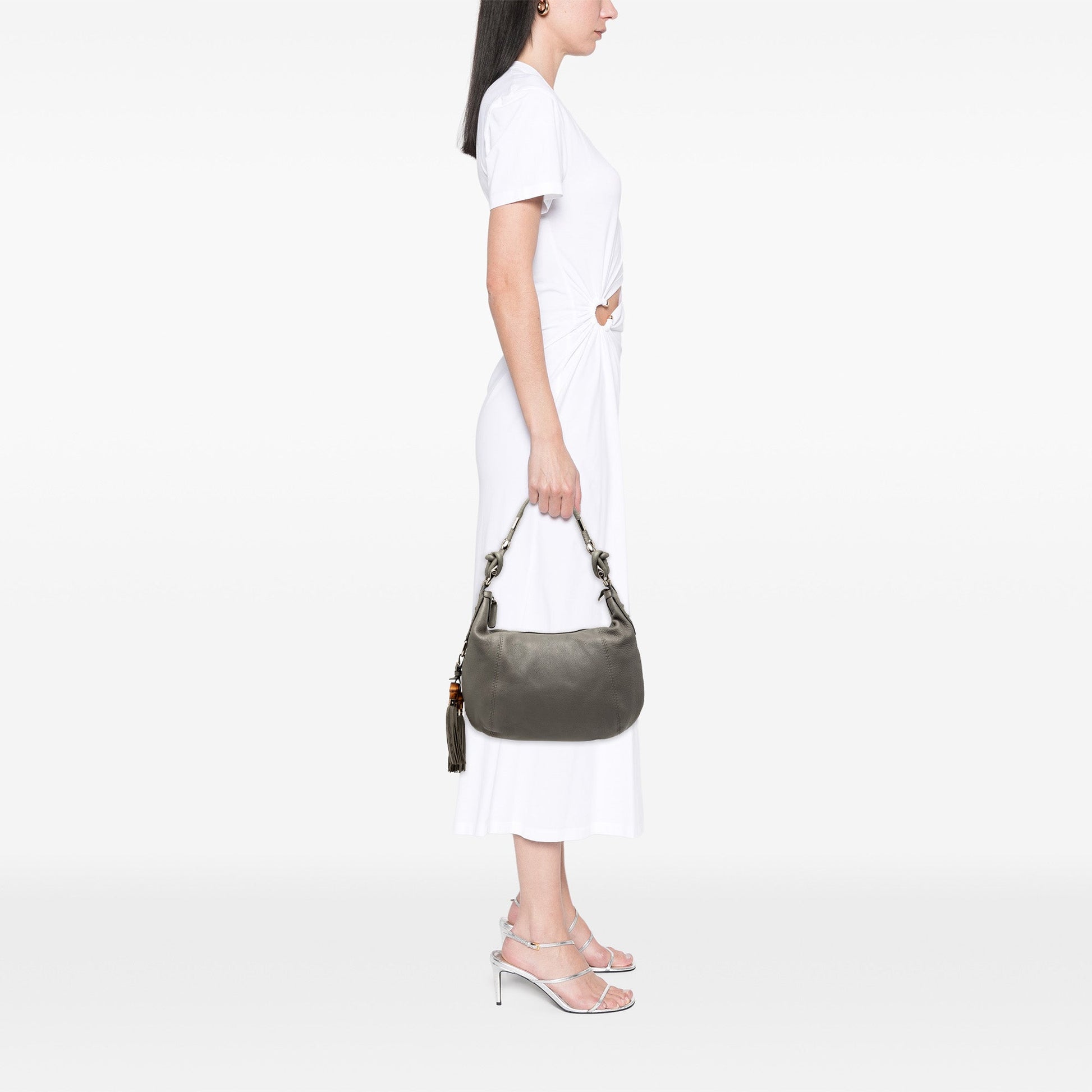 Gucci Pebbled Leather Techno Horsebit Hobo