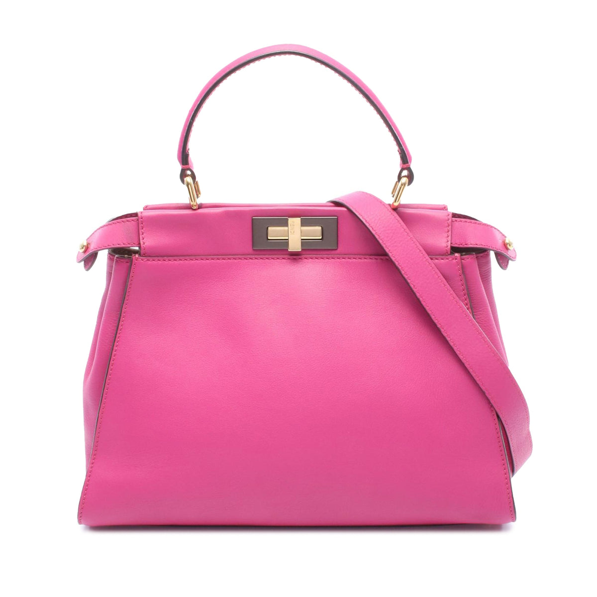 Fendi Medium Leather Peekaboo Iconic Satchel
