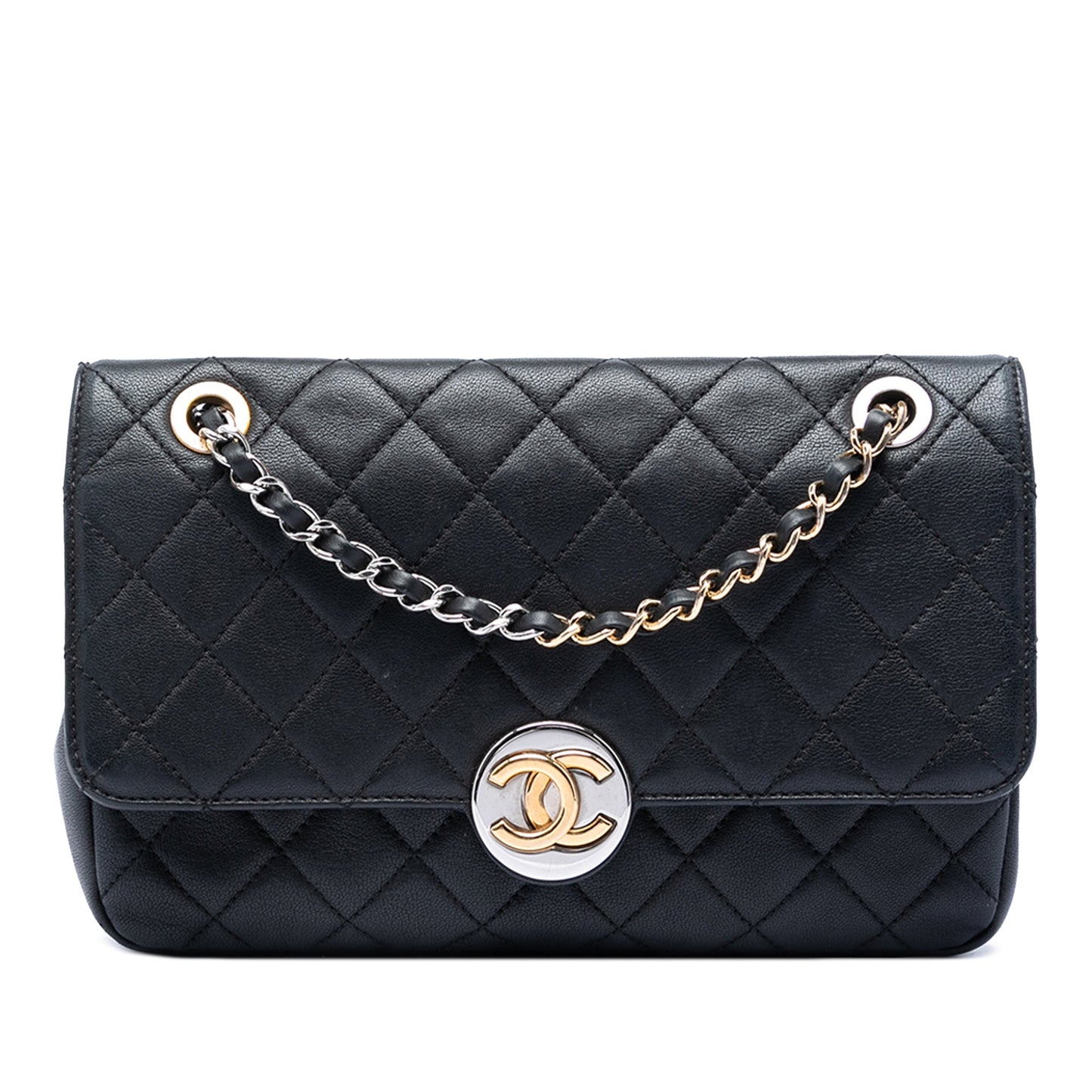 Chanel Quilted Lambskin Turn and Lock Flap