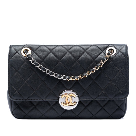Chanel Quilted Lambskin Turn and Lock Flap