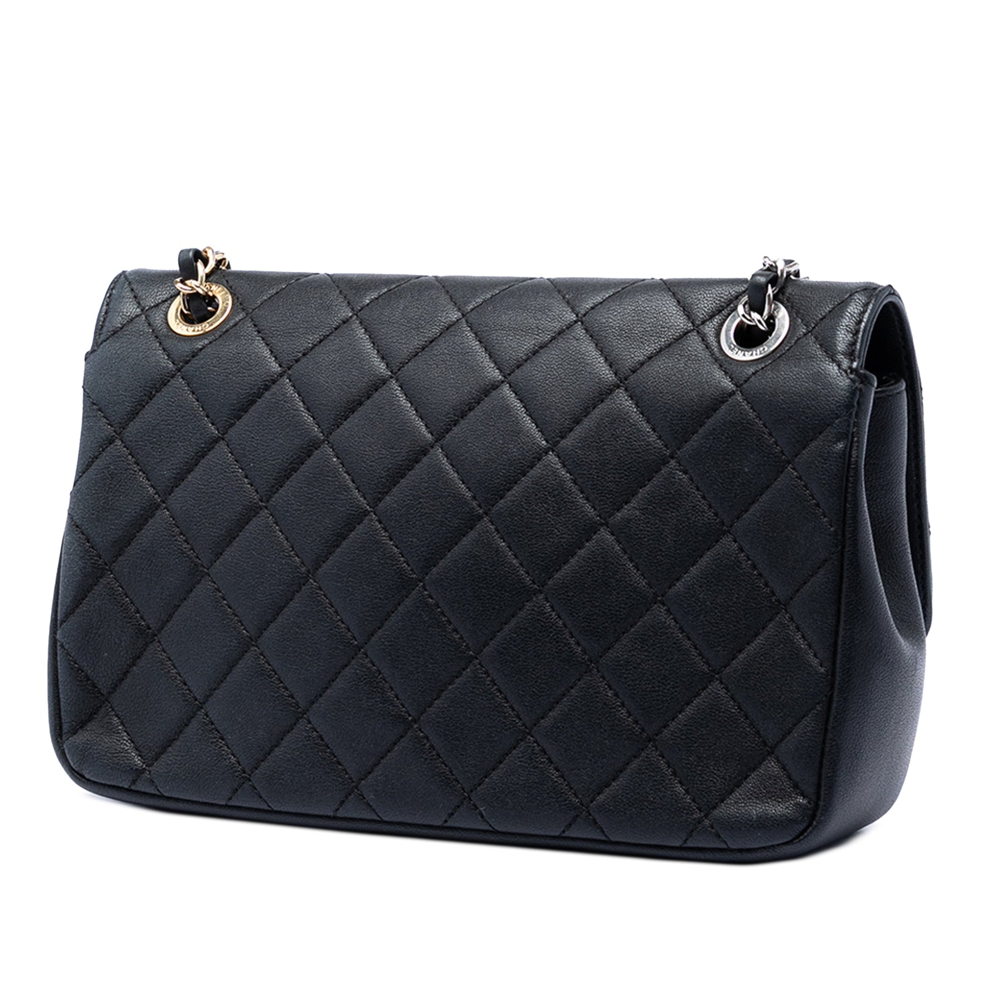 Chanel Quilted Lambskin Turn and Lock Flap