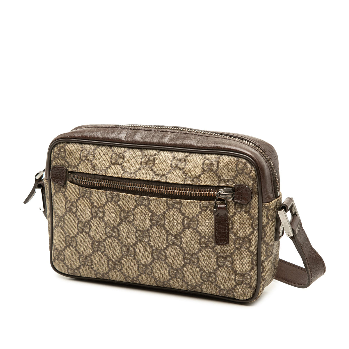 Gucci GG Supreme Web Crossbody — Beige