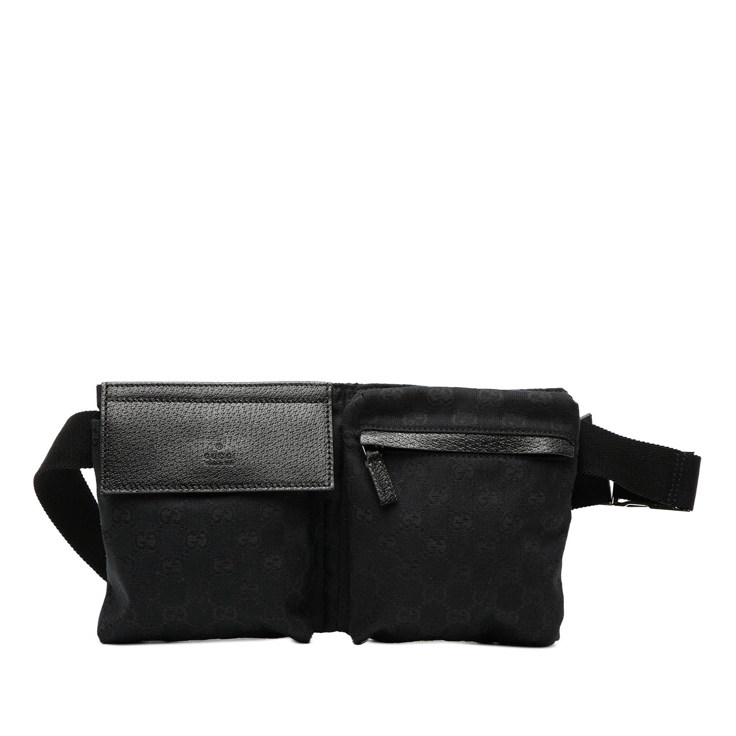 Gucci GG Canvas Double Pocket Belt Bag