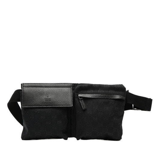 Gucci GG Canvas Double Pocket Belt Bag