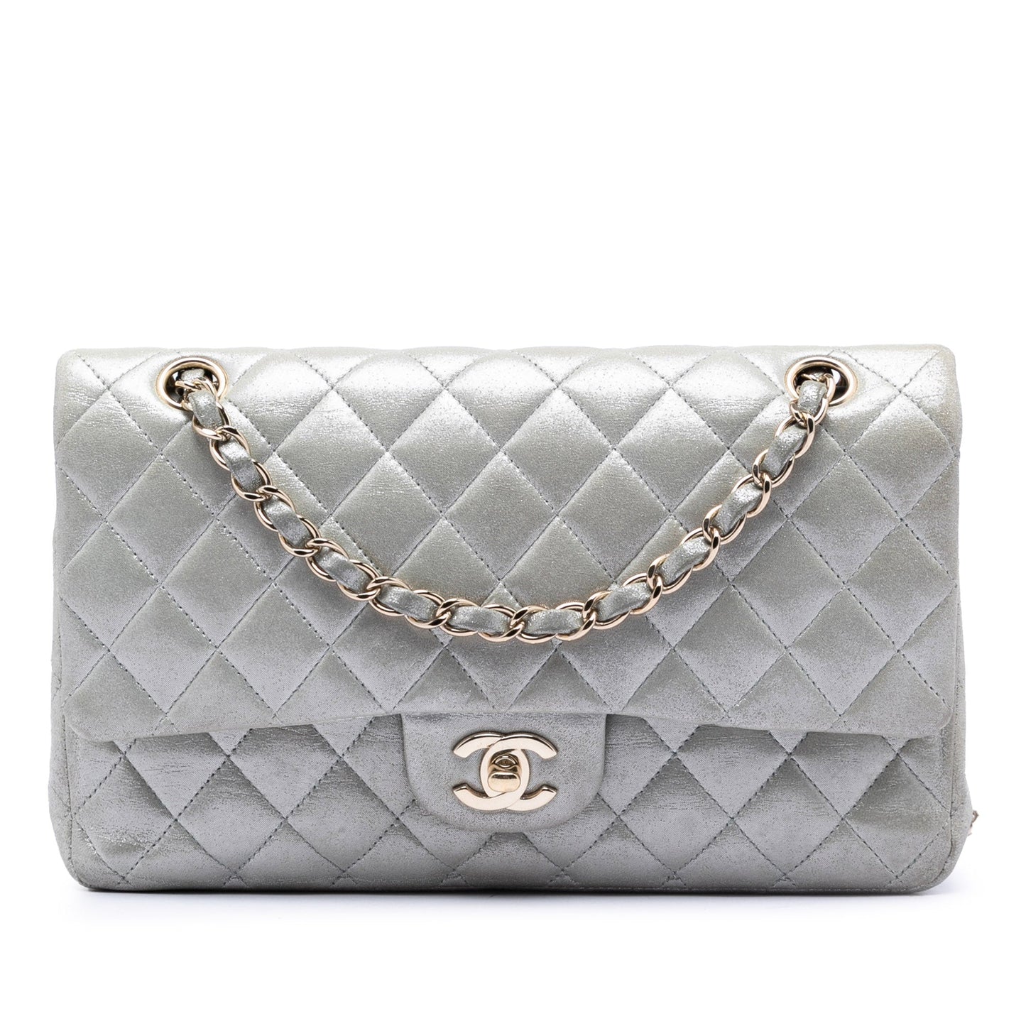 Chanel Medium Classic Iridescent Lambskin Double Flap