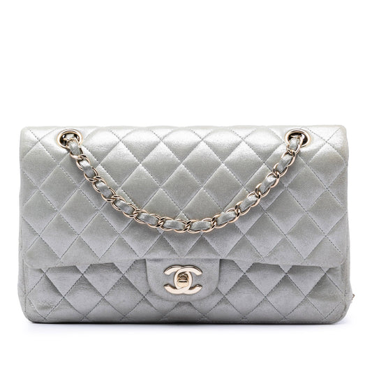 Chanel Medium Classic Iridescent Lambskin Double Flap
