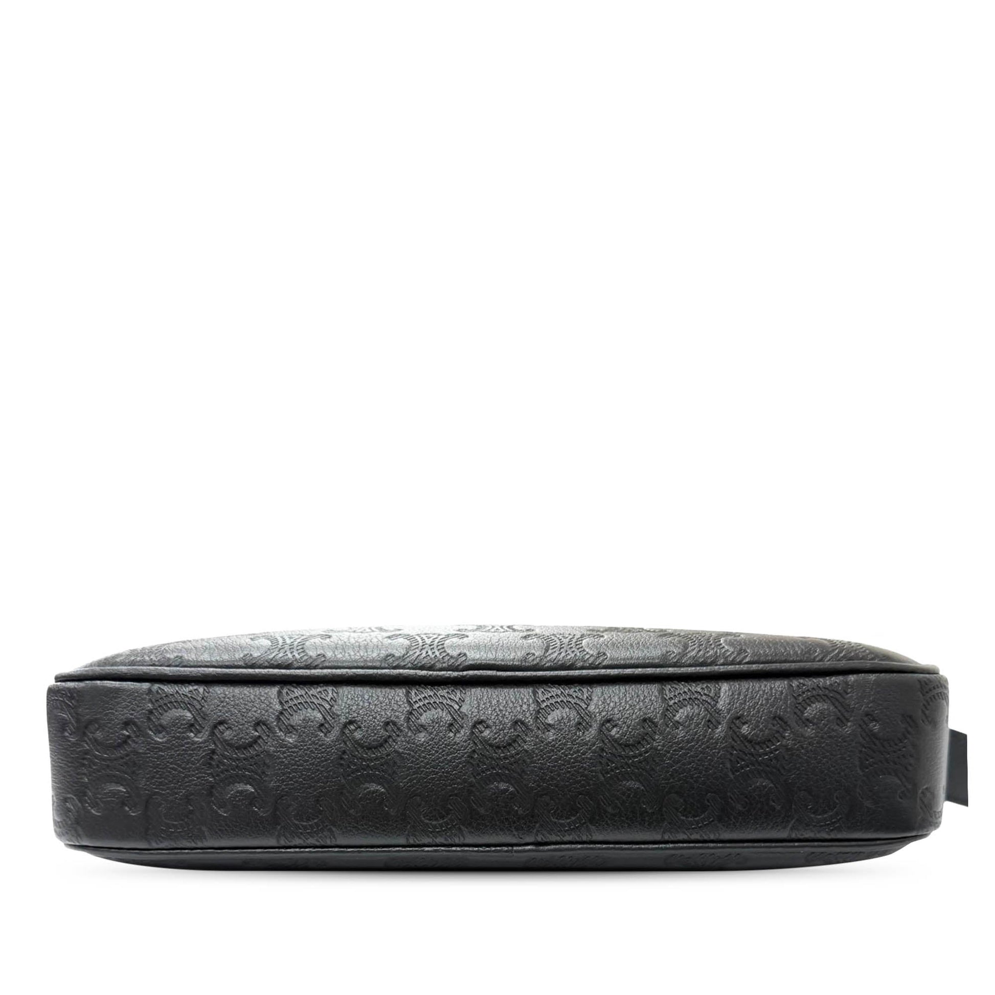 Celine Medium Triomphe Embossed Calfskin Messenger Bag