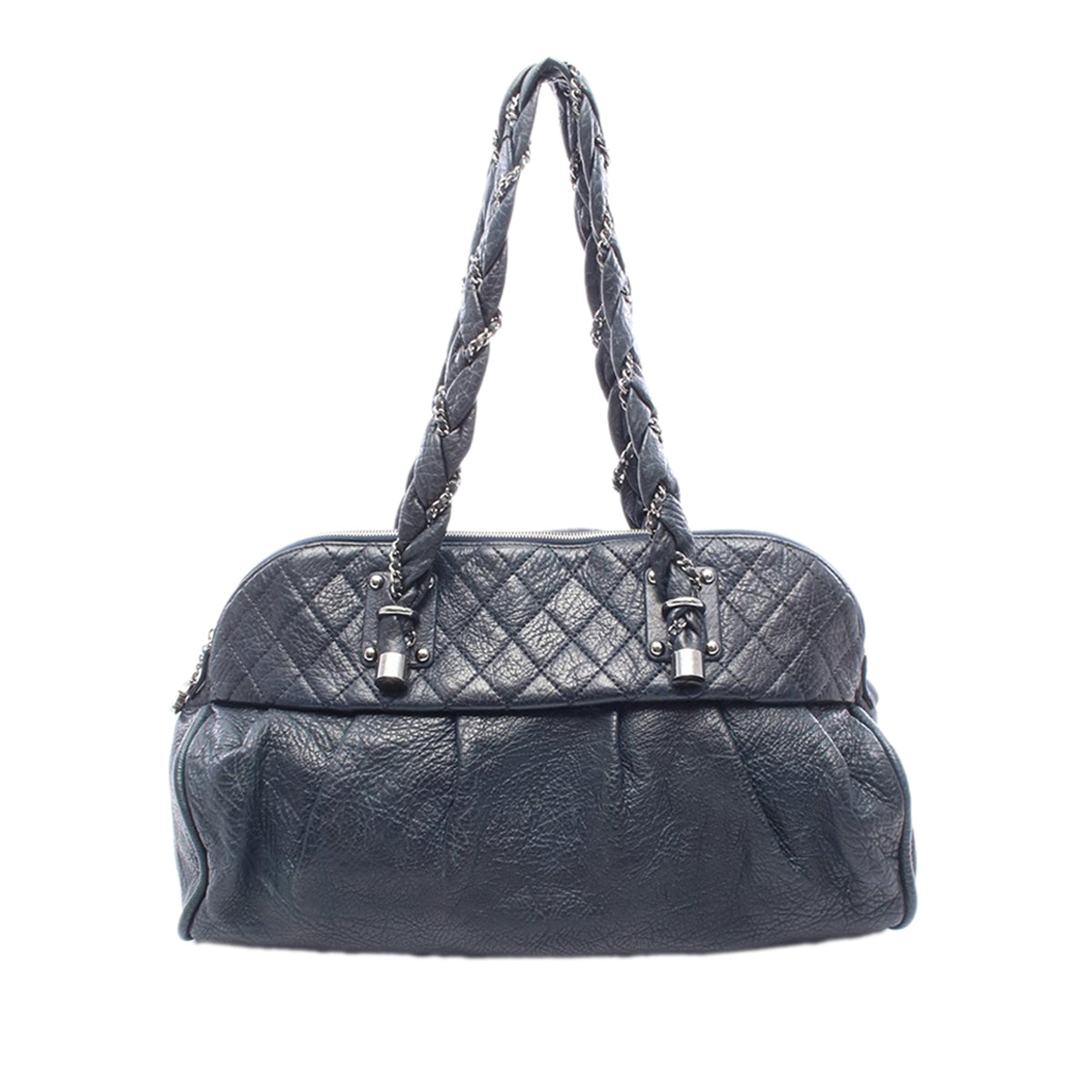 Chanel Calfskin Lady Braid Shoulder Bag — Blue