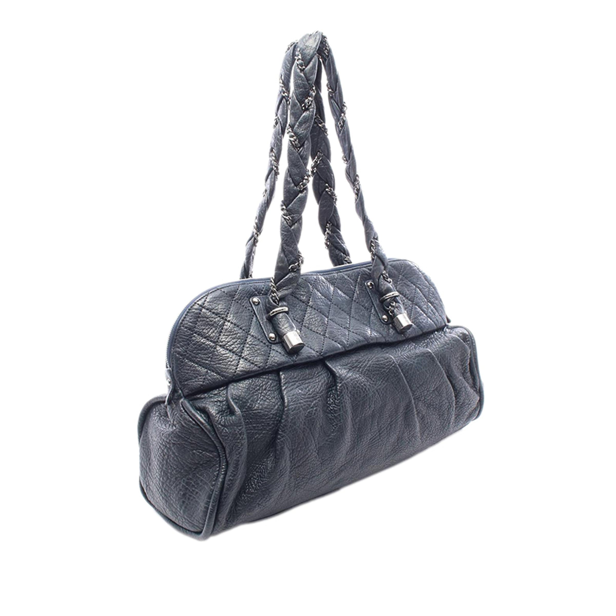 Chanel Calfskin Lady Braid Shoulder Bag — Blue