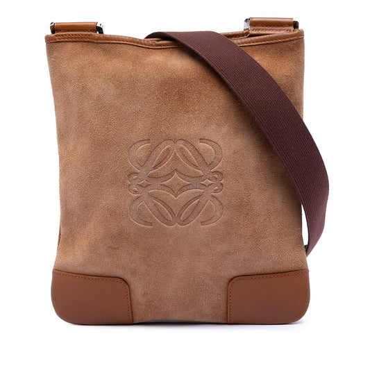 LOEWE Suede Anagram Crossbody
