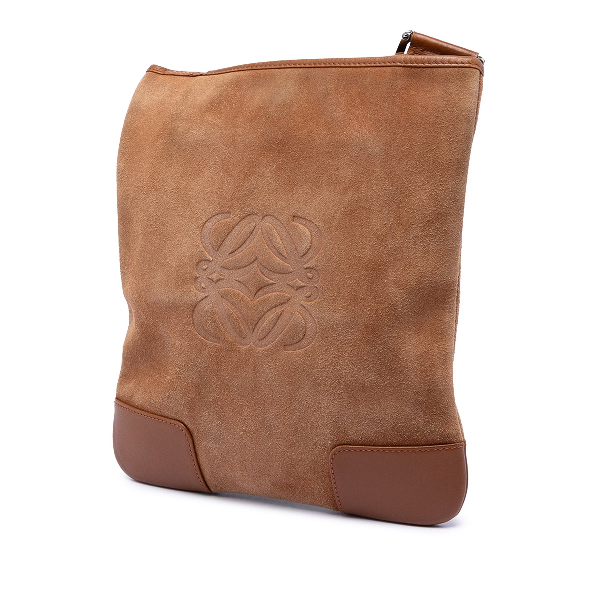 LOEWE Suede Anagram Crossbody