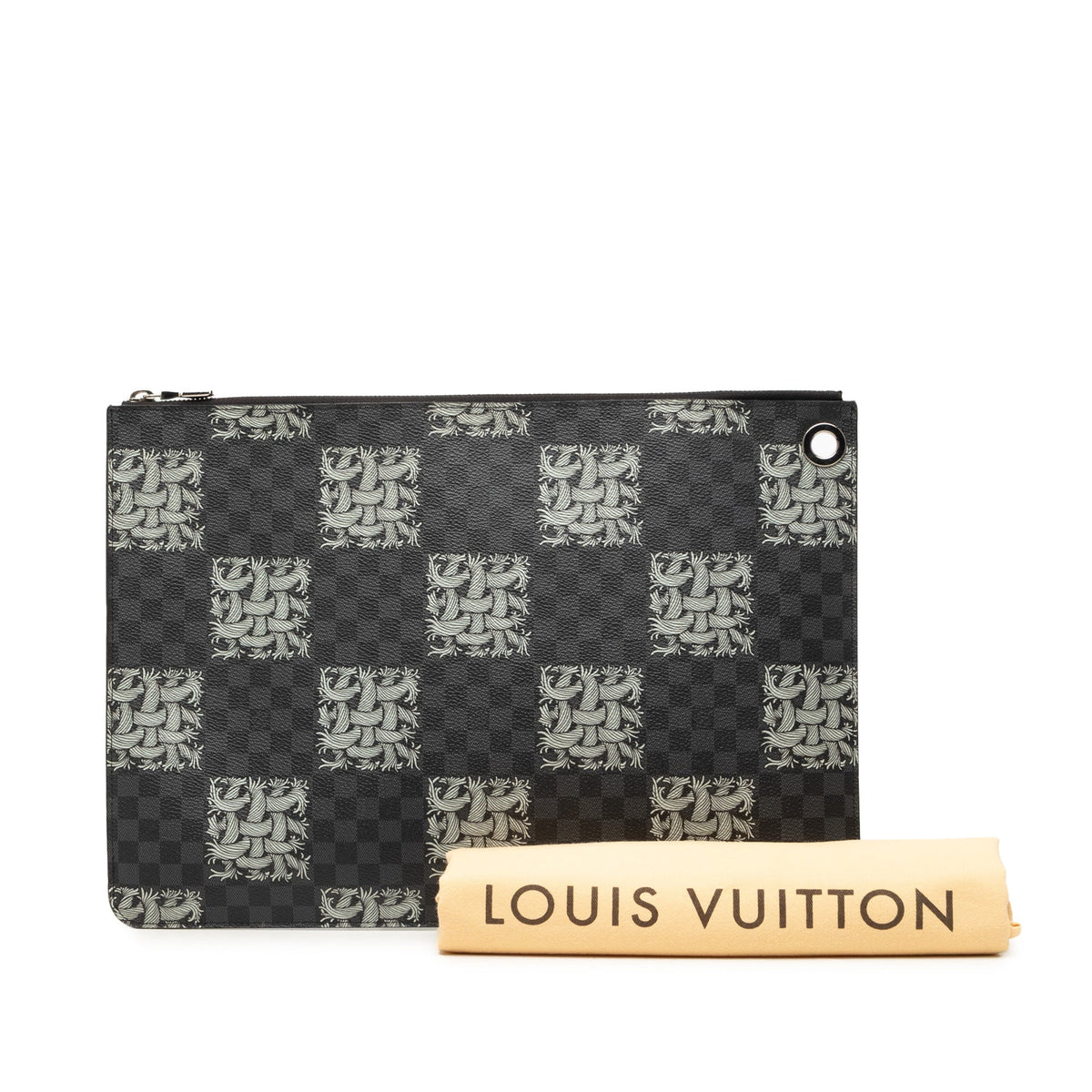 Louis Vuitton Christopher Nemeth Damier Graphite Rope Pochette Voyage GM