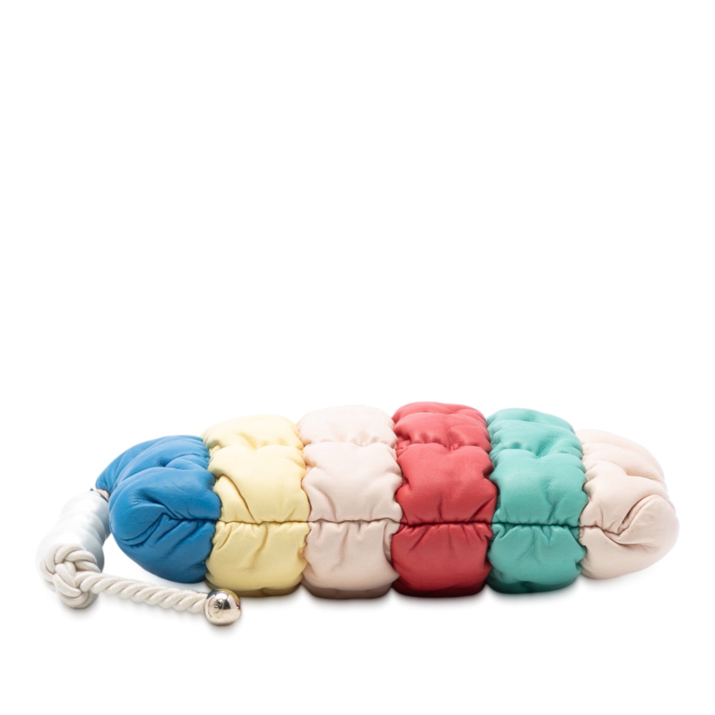 Chanel CC Multicolore Padded Lambskin Faux Pearl Clutch