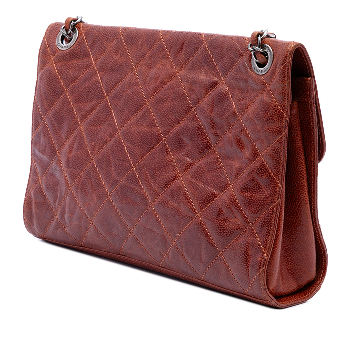 Chanel Medium Quilted Glazed Caviar Crave Flap — Brown