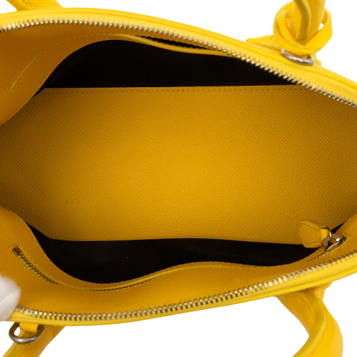 Balenciaga Grained Calfskin Ville Top Handle Bag S — Yellow
