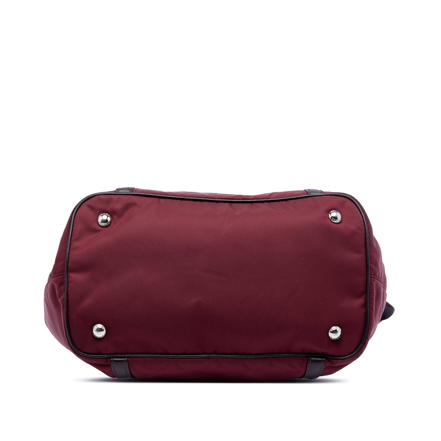 Prada Vitello Daino Trimmed Tessuto Satchel