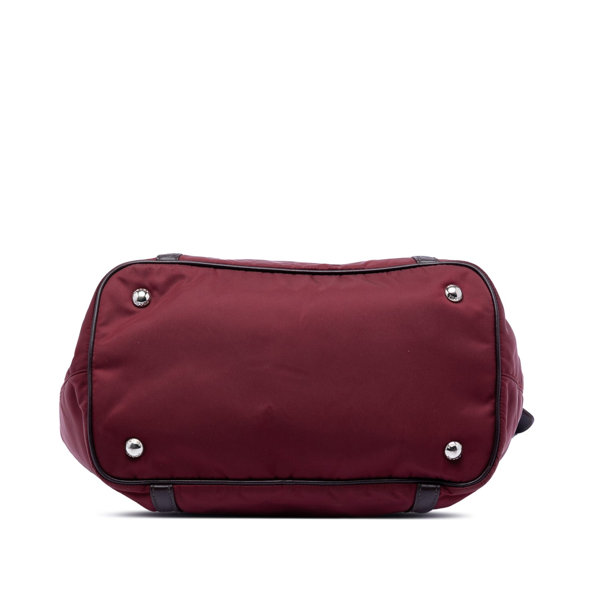 Prada Vitello Daino Trimmed Tessuto Satchel