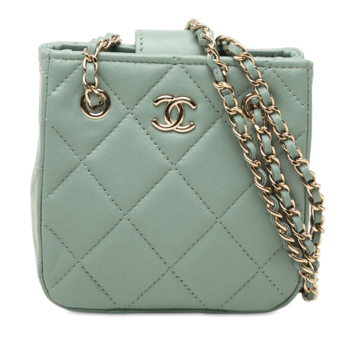 Chanel Mini CC Quilted Lambskin Chain Crossbody