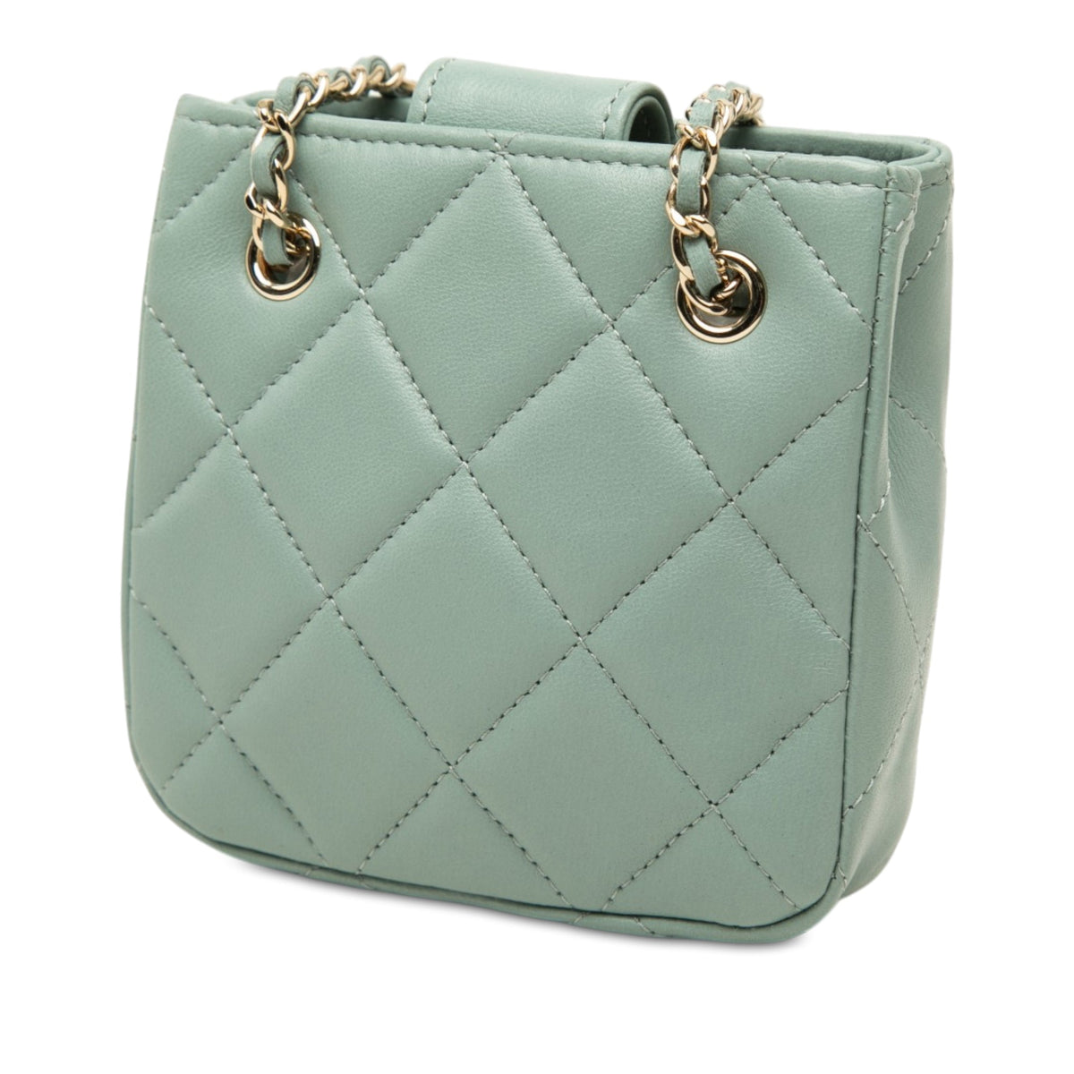 Chanel Mini CC Quilted Lambskin Chain Crossbody