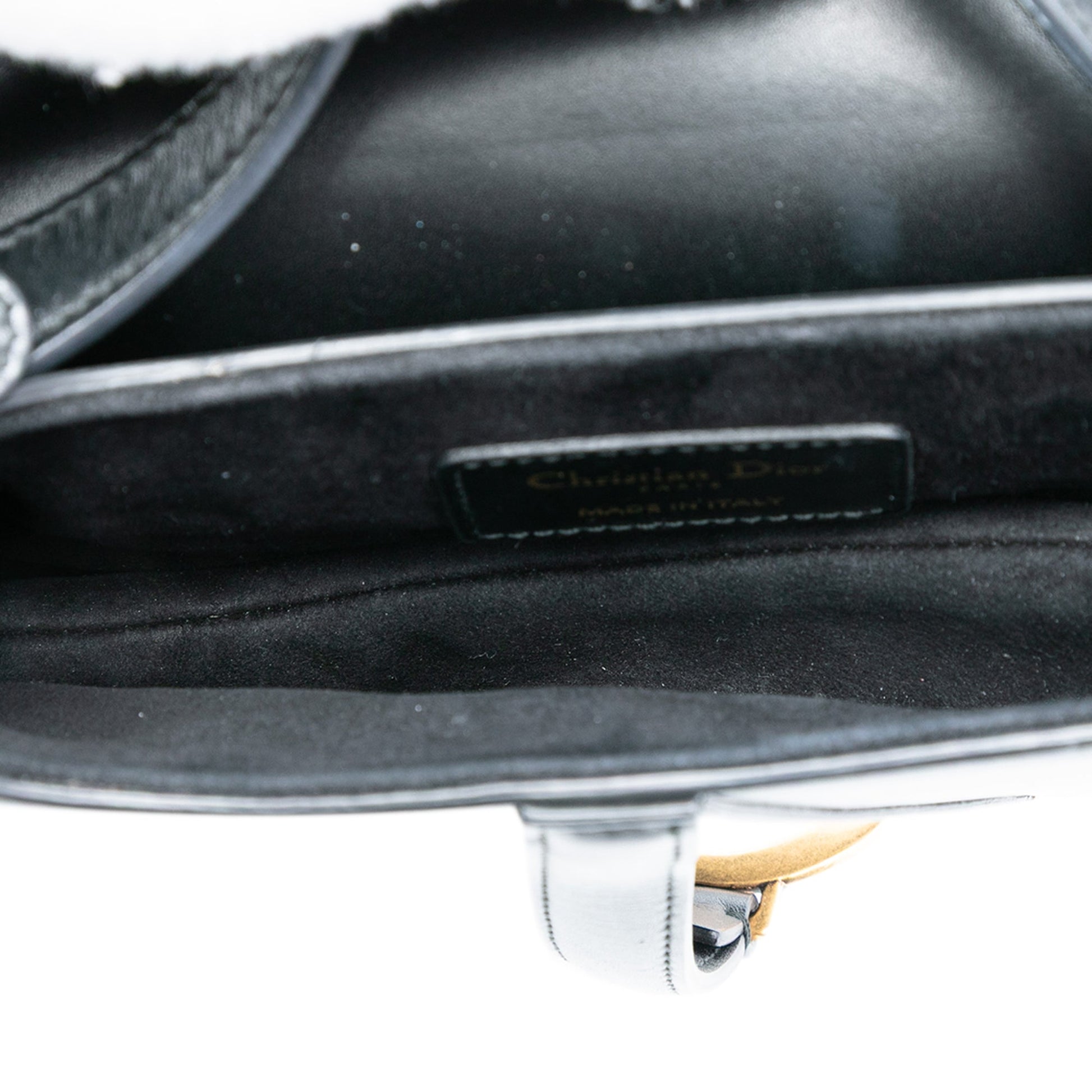 Dior Mini Leather Saddle Bag