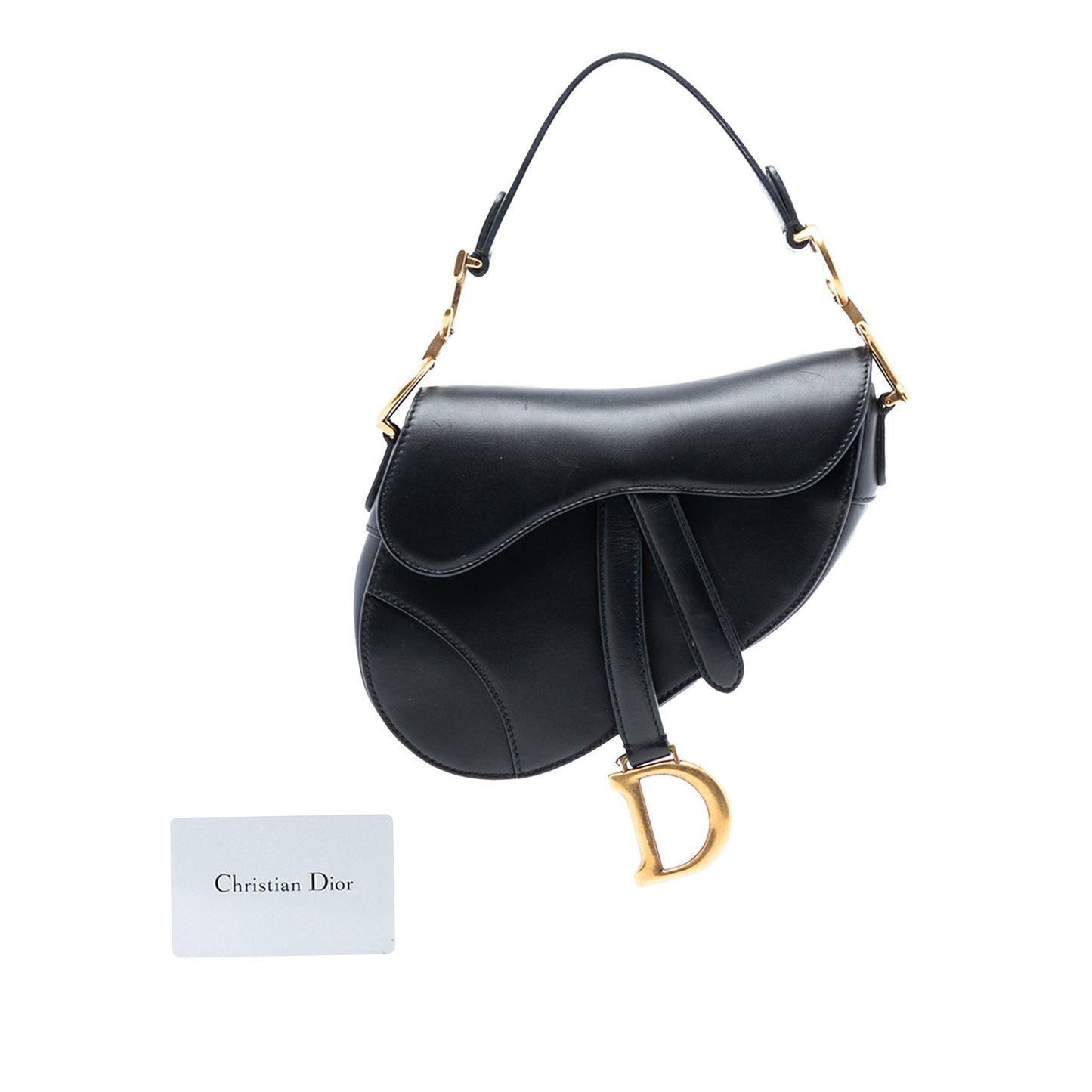 Dior Mini Leather Saddle Bag