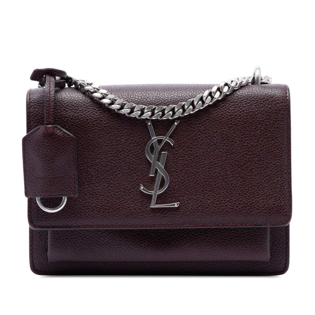 Saint Laurent Small Grained Calfskin Monogram Sunset Crossbody