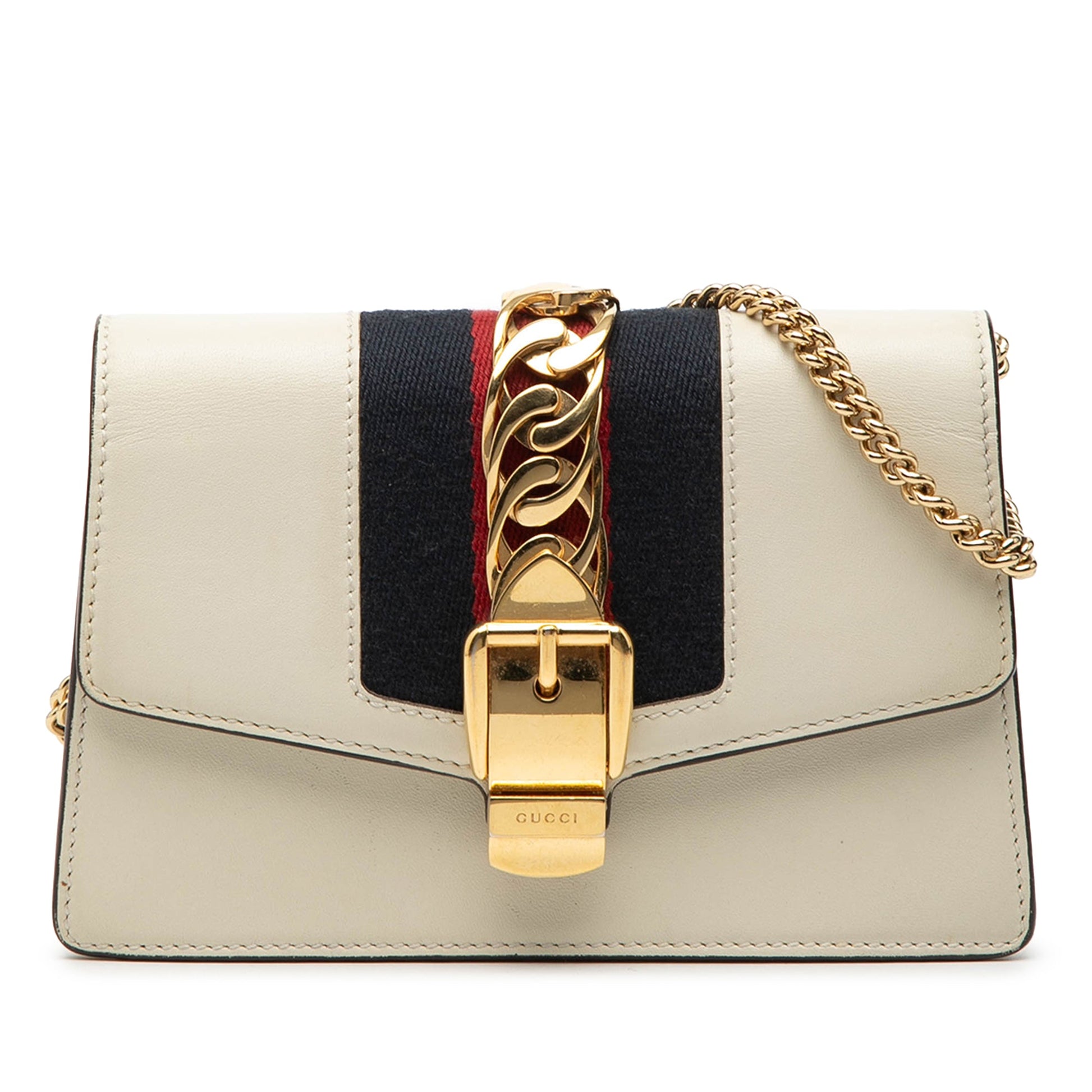 Gucci Super Mini Leather Sylvie Chain Crossbody