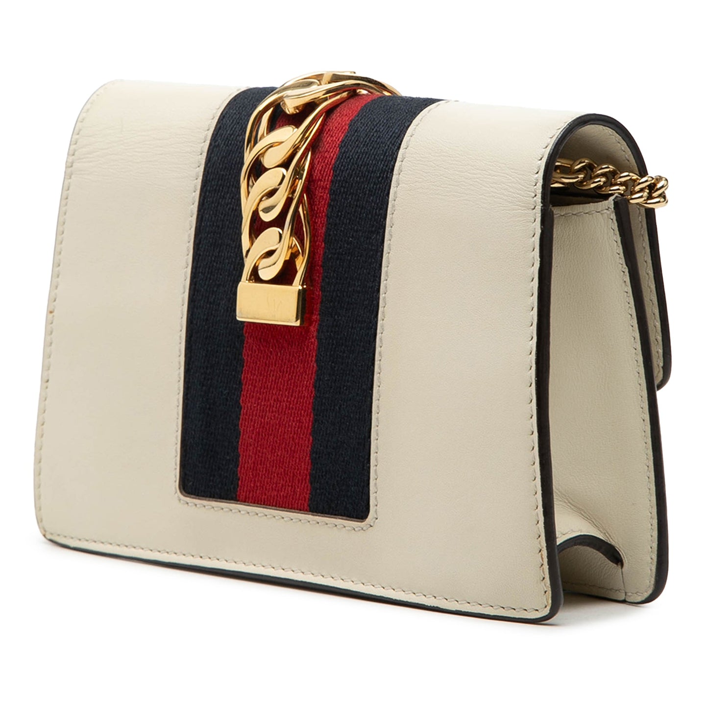 Gucci Super Mini Leather Sylvie Chain Crossbody