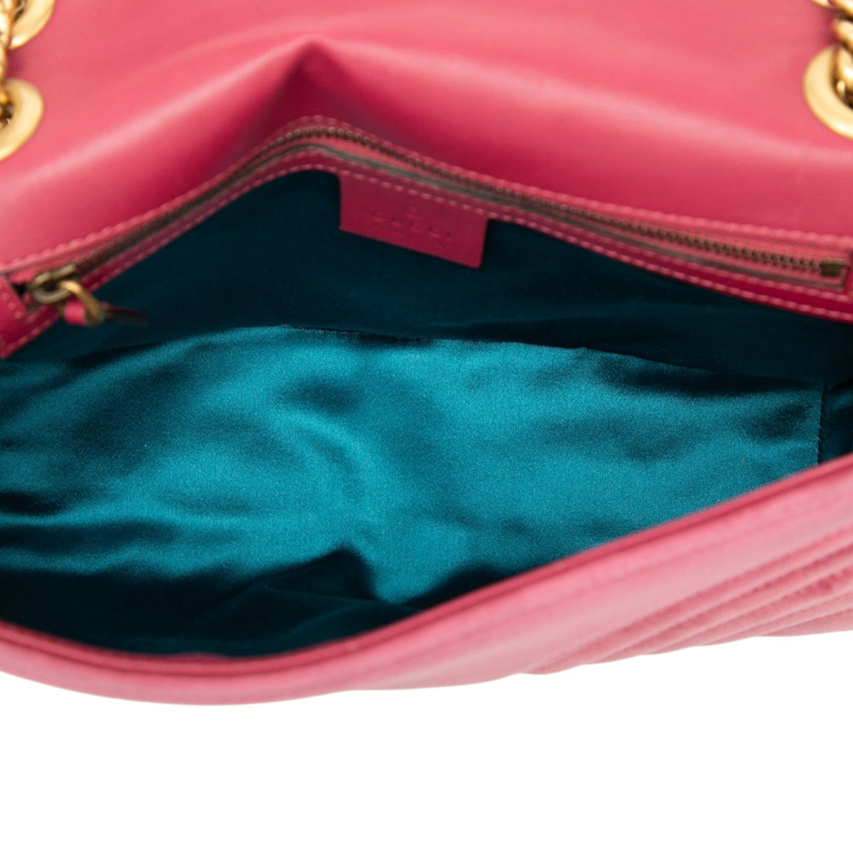 Gucci Medium GG Marmont Matelasse Velvet Shoulder Bag