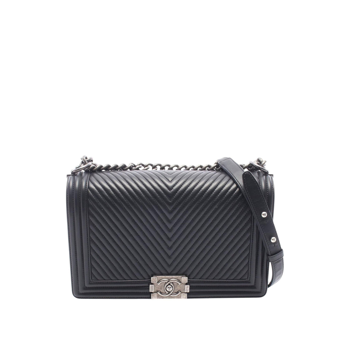 Chanel Large Chevron Lambskin Boy Flap