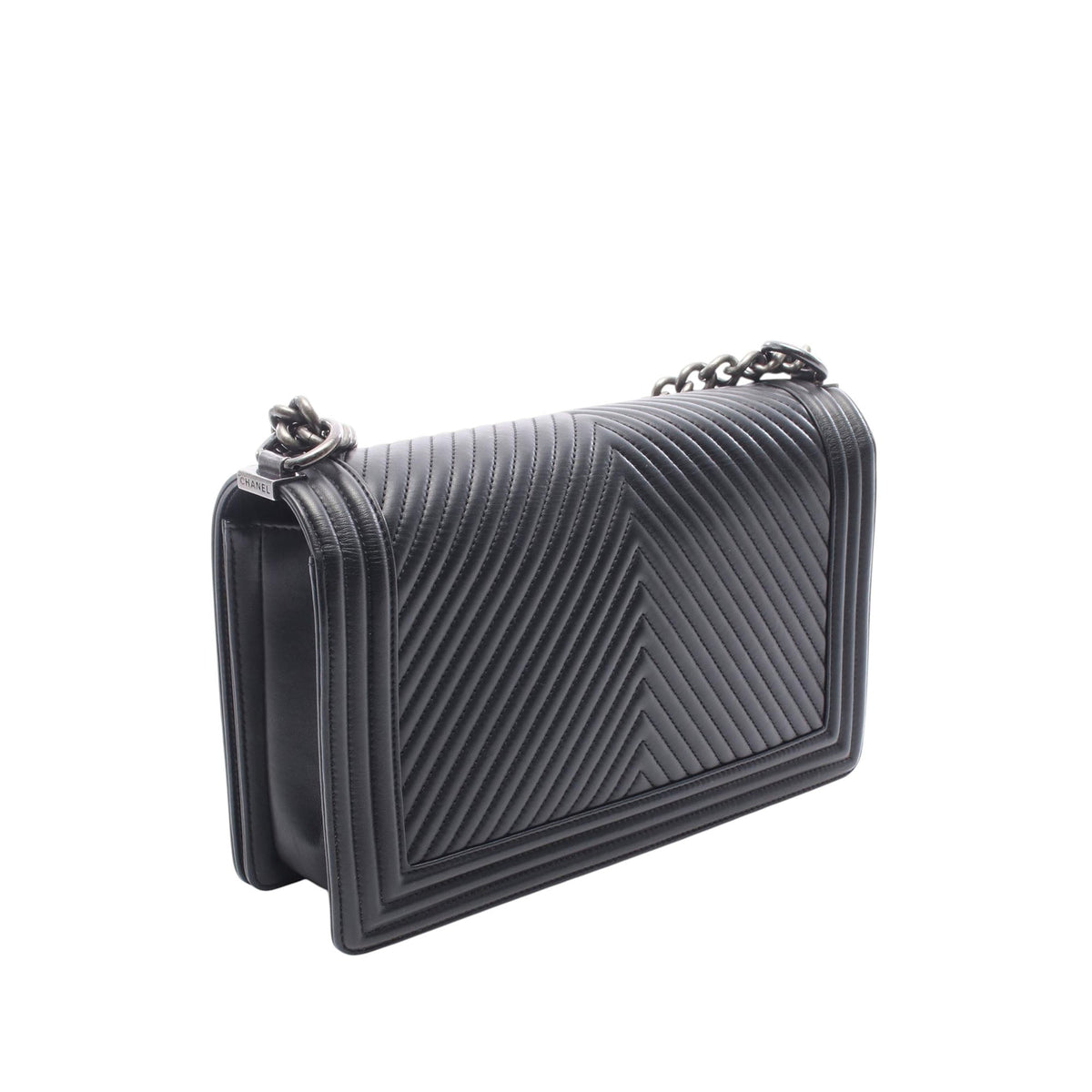 Chanel Large Chevron Lambskin Boy Flap
