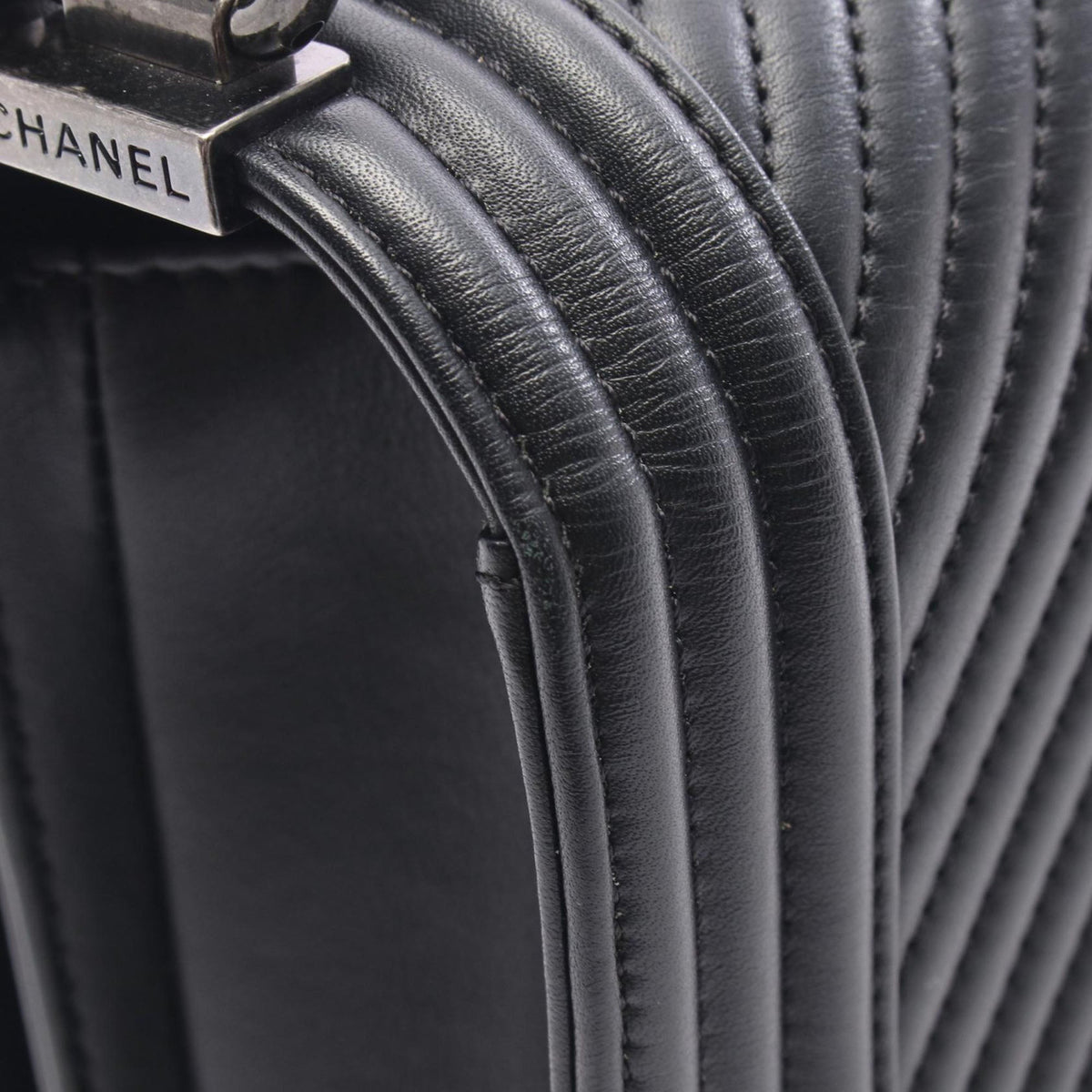 Chanel Large Chevron Lambskin Boy Flap
