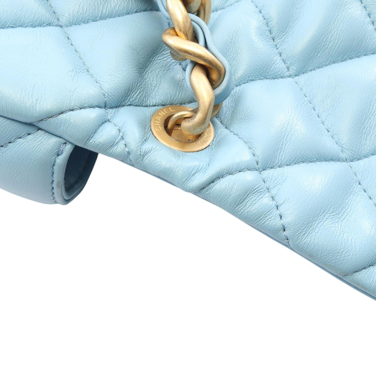 Chanel Mini Quilted Lambskin Lacquered Chain Flap