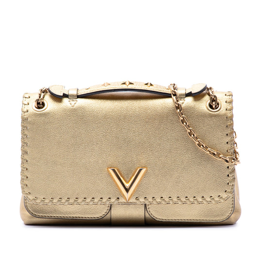 Louis Vuitton Metallic Cuir Plume Ecume Very Chain Bag