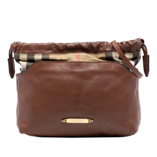 Burberry House Check Canvas and Calfskin Little Crush Crossbody
