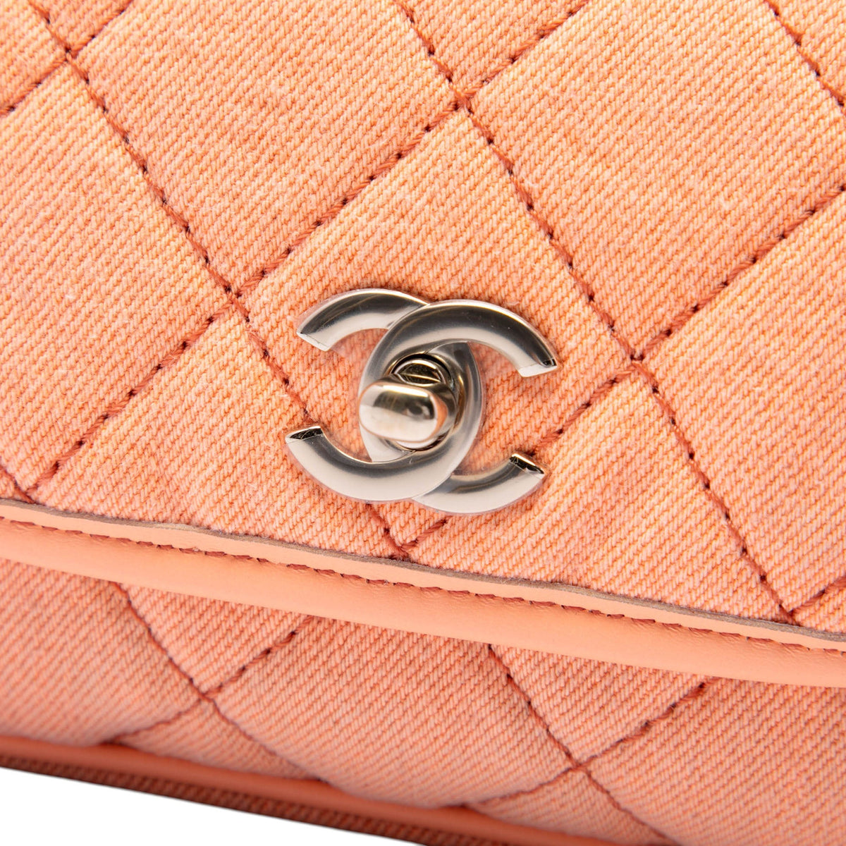 Chanel Mini CC Quilted Denim Messenger Flap