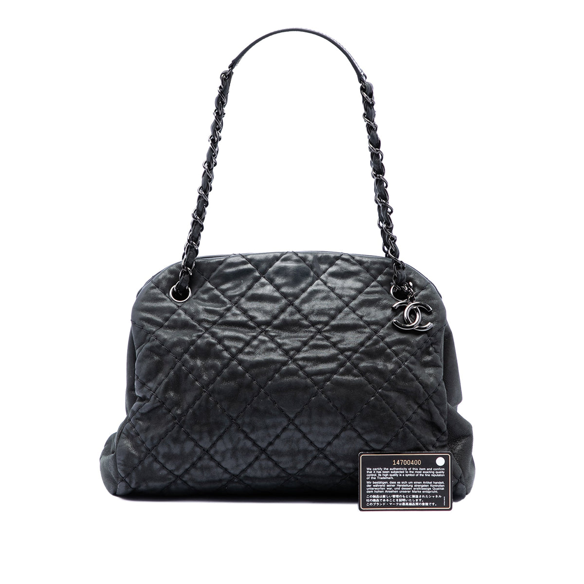 Chanel Large Quilted Iridescent Calfskin Just Mademoiselle