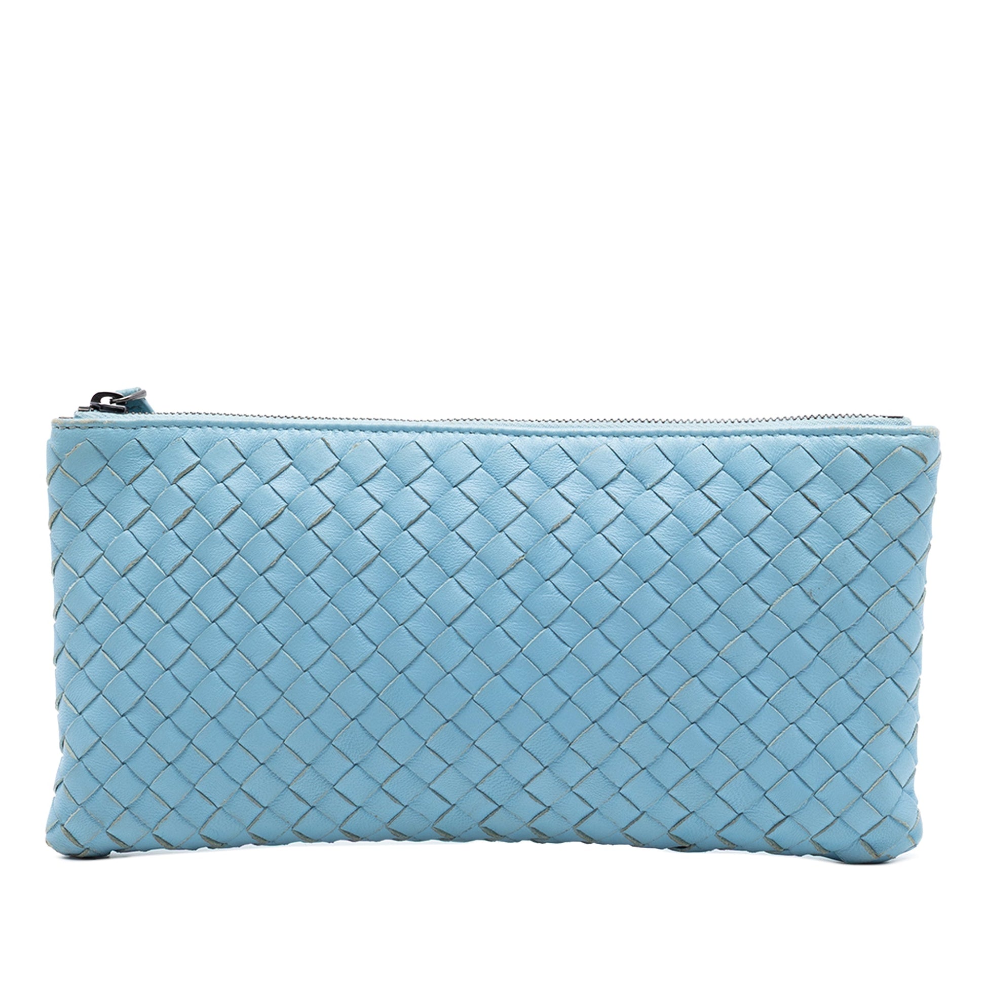Bottega Veneta Small Nappa Intrecciato Zip Pouch