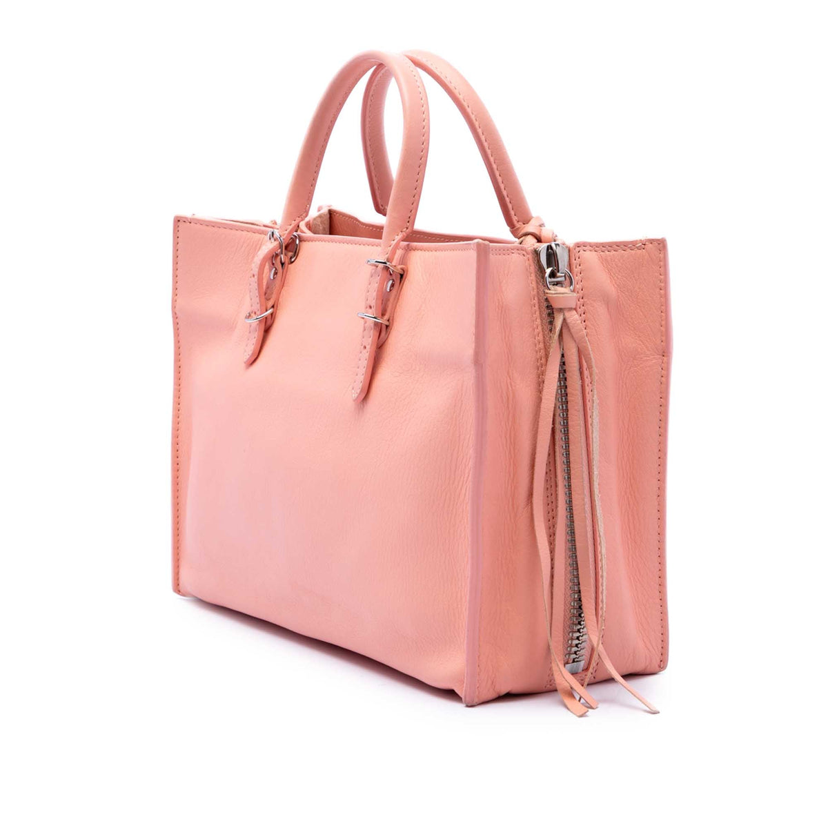 Balenciaga Calfskin Papier A6 Zip Around Satchel