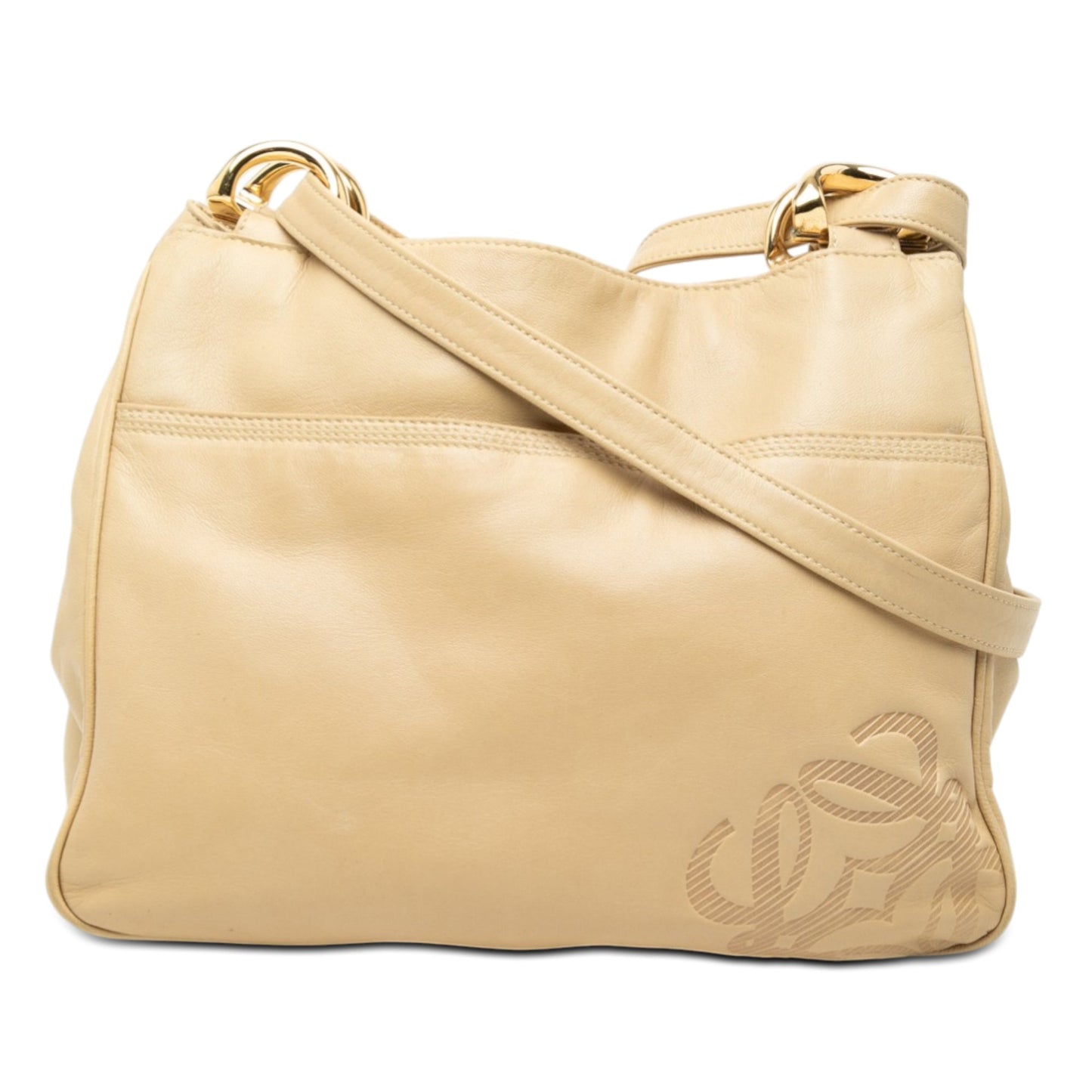 Leather Anagram Shoulder Bag