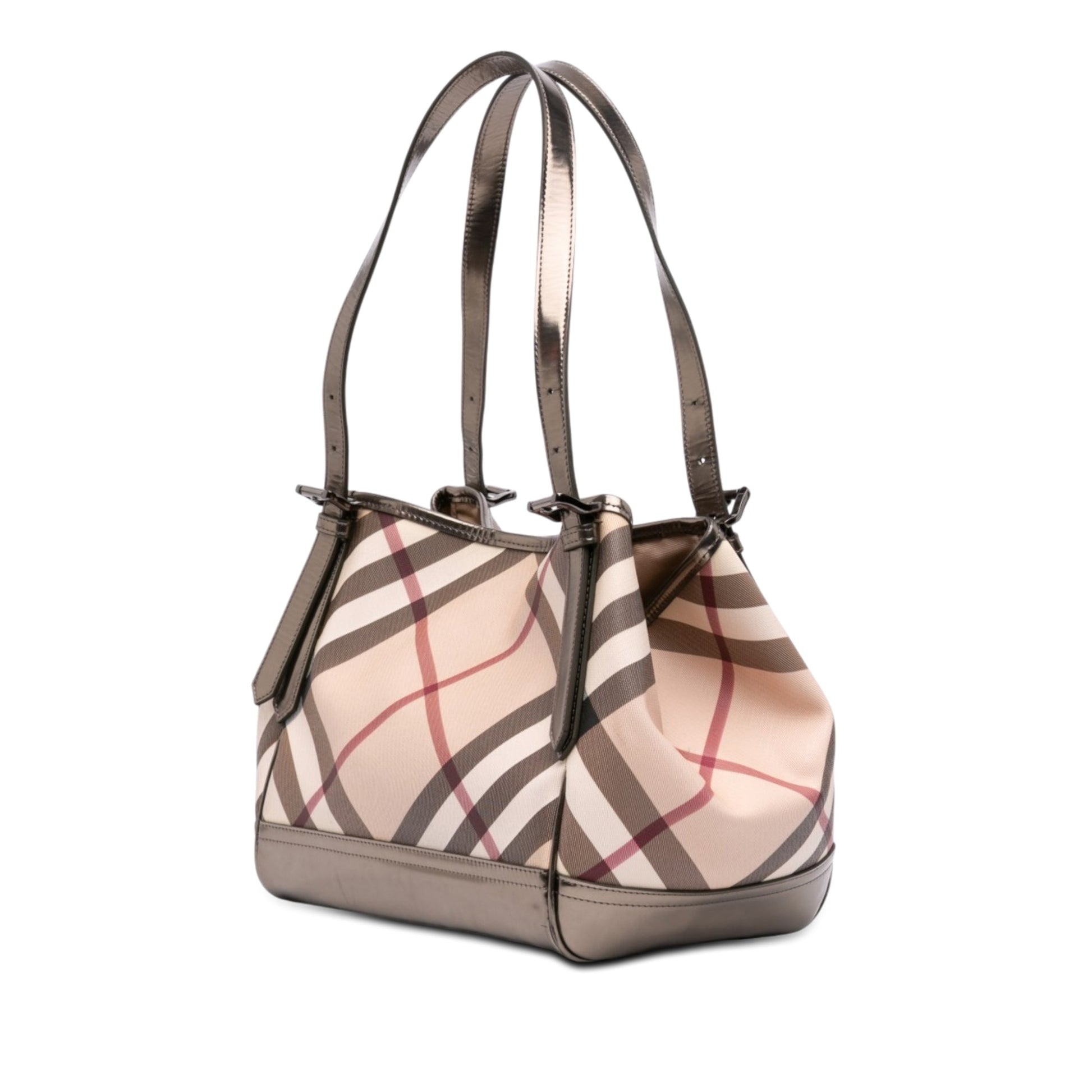 Burberry Small Supernova Check Coated Canvas Canterbury Tote