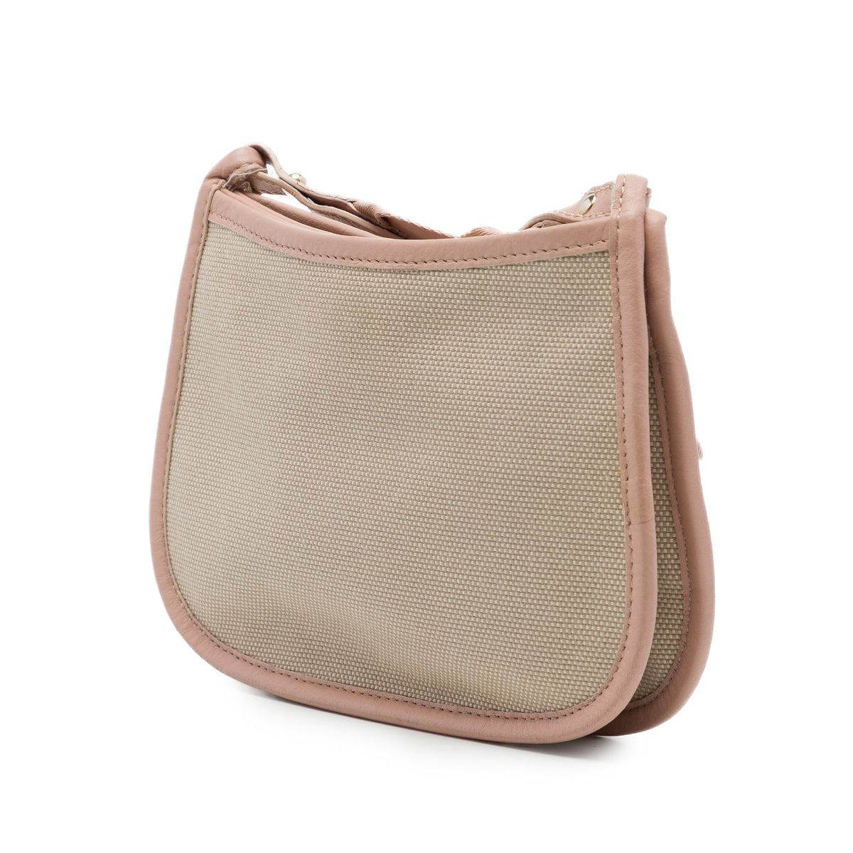 Fendi Canvas Zucca Borsa Tape Crossbody — Beige