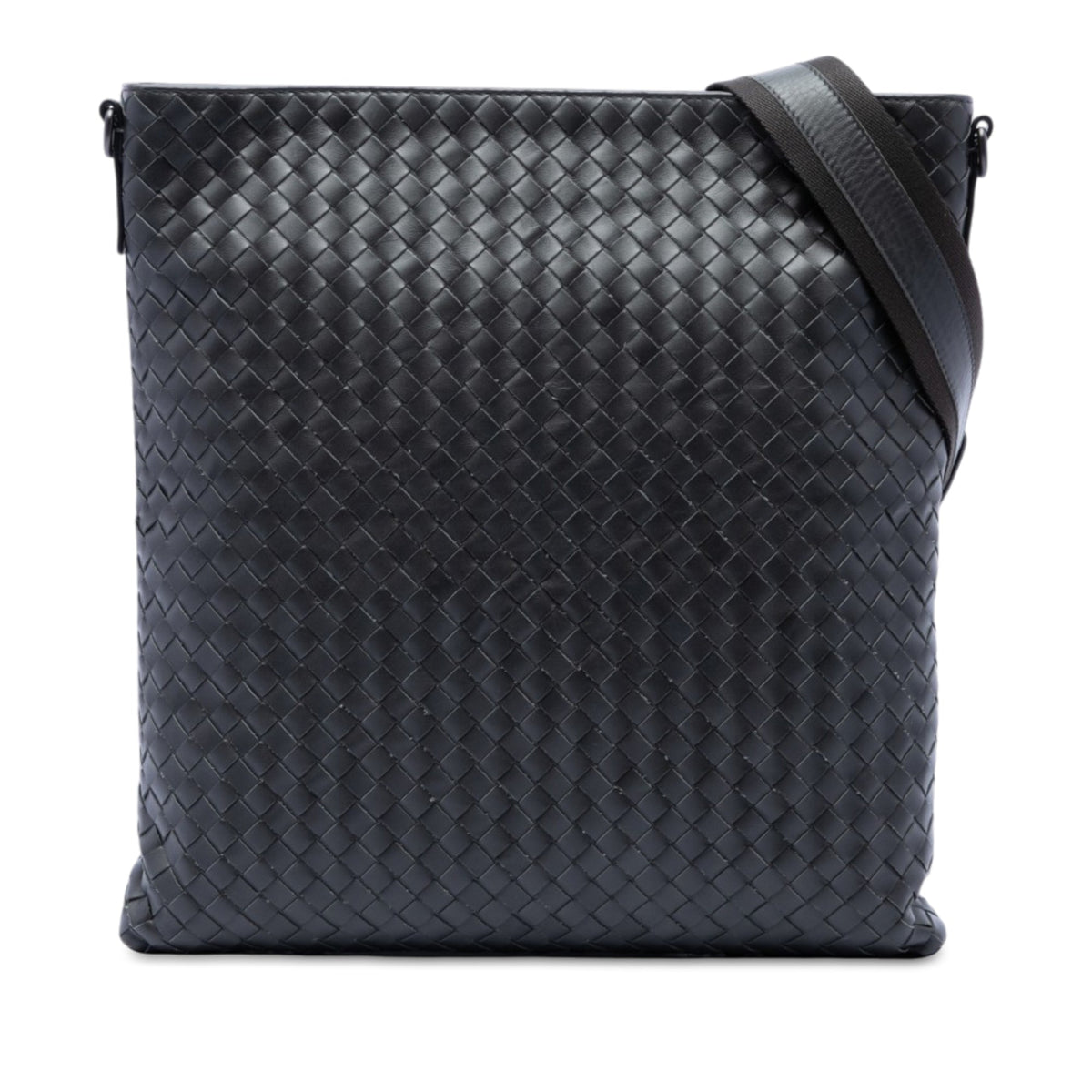 Bottega Veneta Nappa Intrecciato VN Crossbody — Black