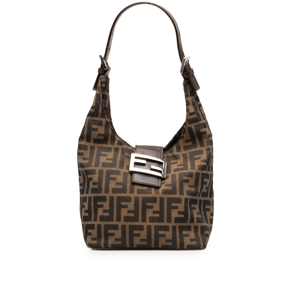 Fendi Zucca Canvas Shoulder Bag