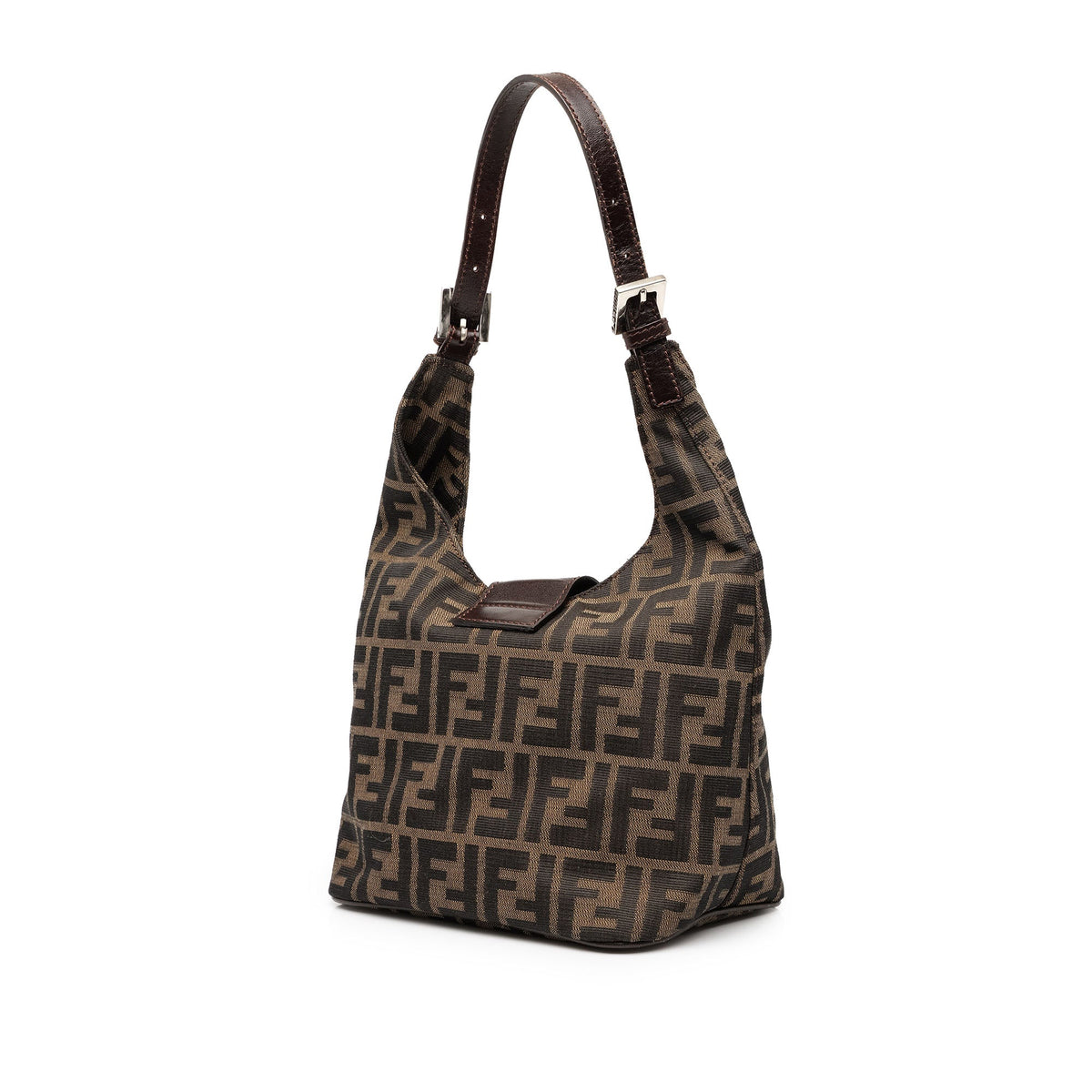 Fendi Zucca Canvas Shoulder Bag