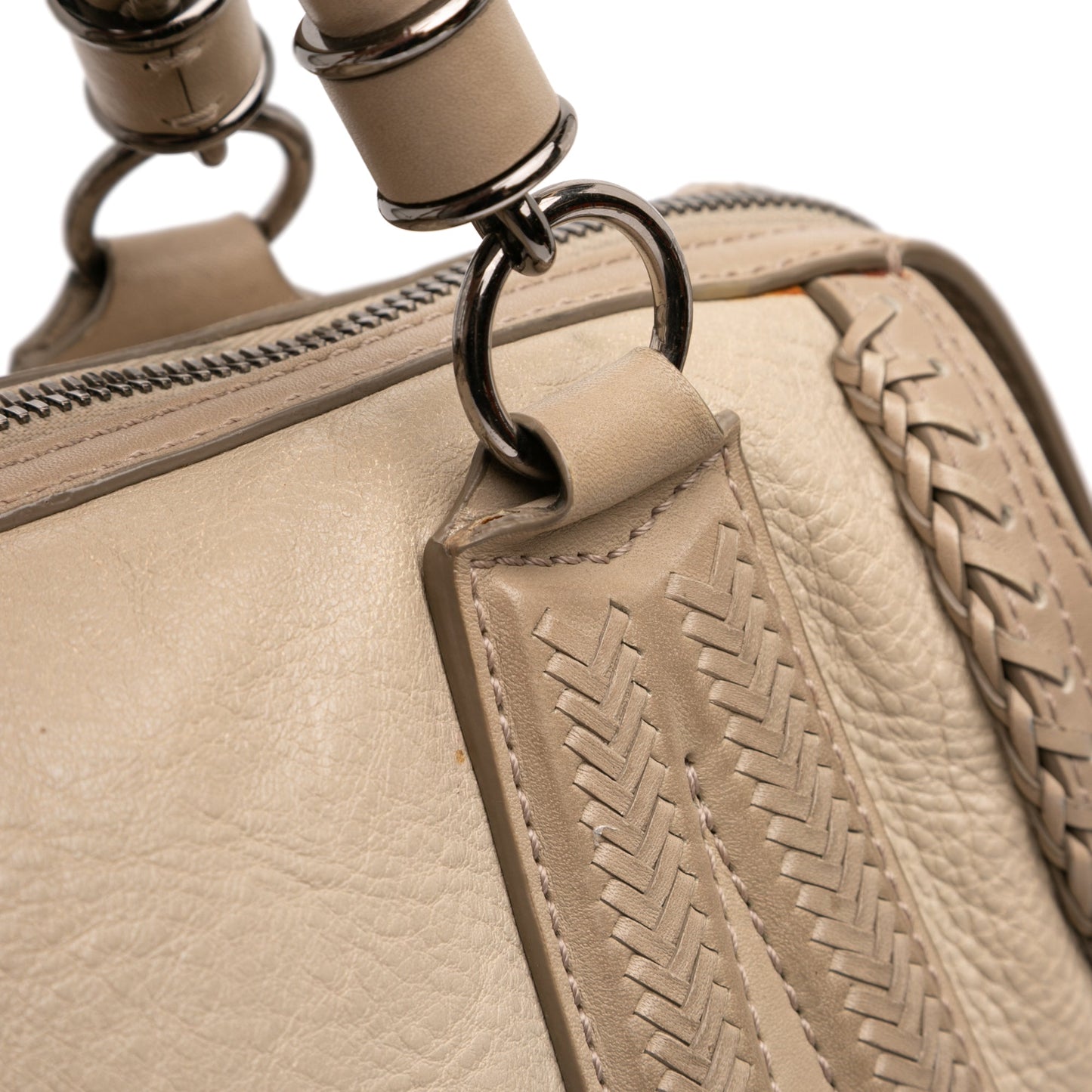Burberry Leather Whipstitch Tassel Ellers Satchel