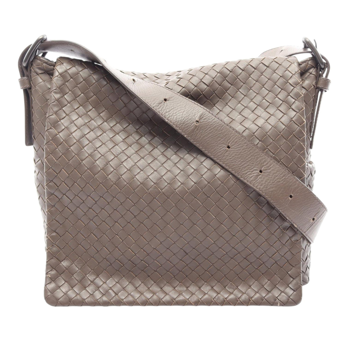 Bottega Veneta Nappa Intrecciato Crossbody — Beige