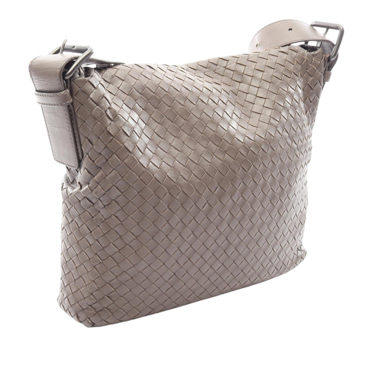 Bottega Veneta Nappa Intrecciato Crossbody — Beige